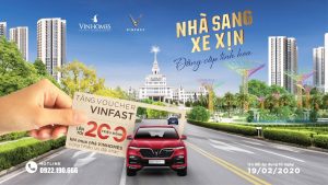 Mua nhà Vinhomes tặng voucher xe Vinfast
