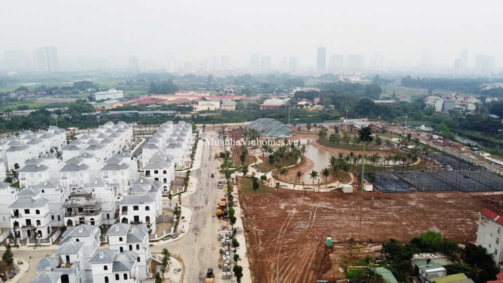 Tiến độ xây dựng biệt thự Vinhomes Green Villas