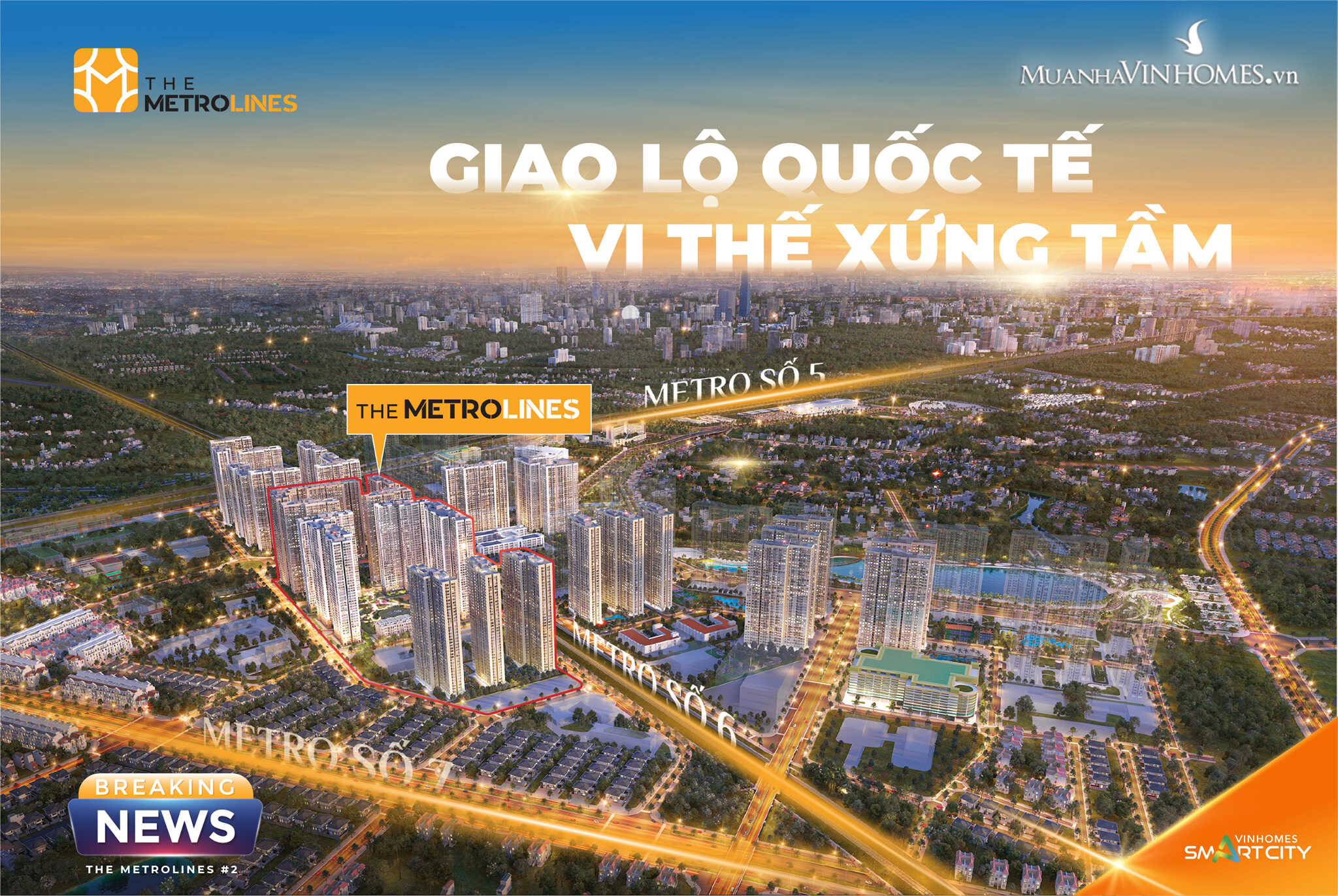Phối cảnh The Metrolines Vinhomes Smart City
