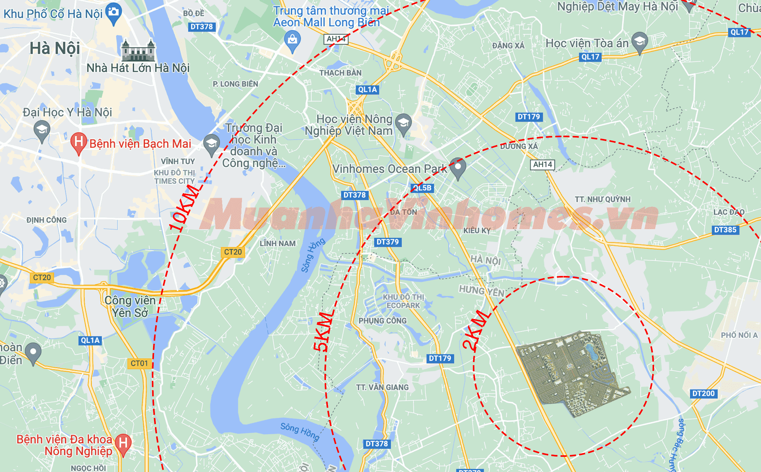 Vị trí Vinhomes The Empire Hưng Yên